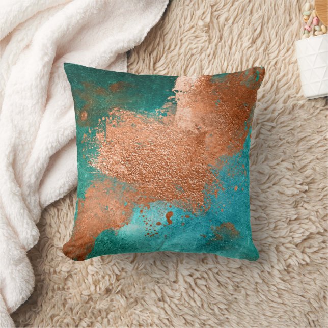 Copper Distressed Patina Kissen (Decke)