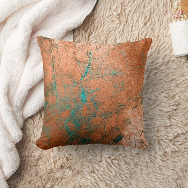 Copper Distressed Patina Kissen (Decke)