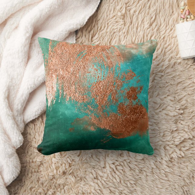 Copper Distressed Patina Kissen (Decke)