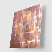 copper drops wall clock by dalDesignNZ Quadratische Wanduhr (Winkel)