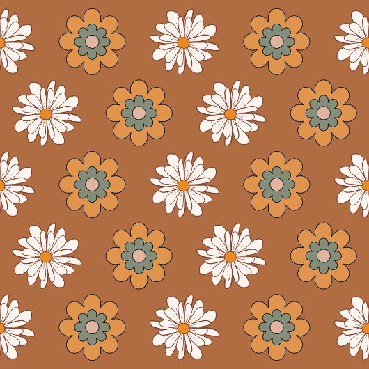 Copper Floral Curtain Pastel Boho Bathroom Duschvorhang