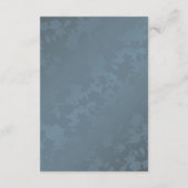 Copper Floral Line Art Dusty Blue Begleitkarte (Rückseite)