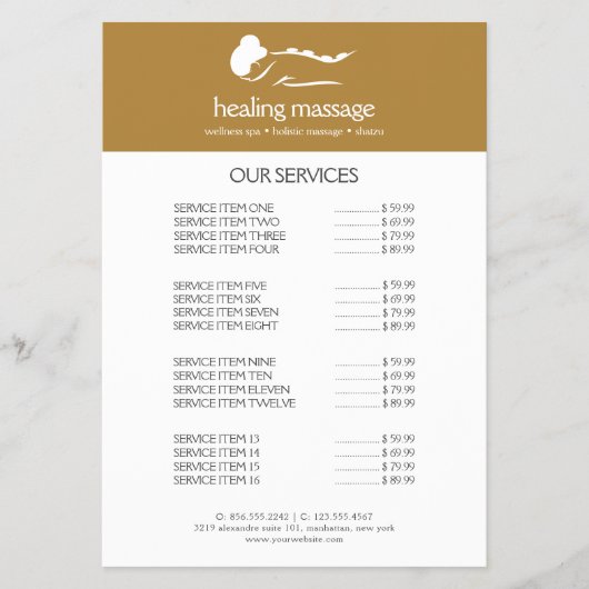 COPPER FRAMAN STONE MASSAGE Wellness Day Wellness- Flyer (Vorne)