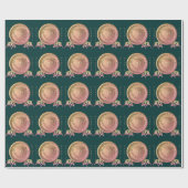 Copper Fresia Medallion Hochzeitstag Geschenkpapier (Flach)
