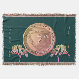 Copper Fresia zum 7. Hochzeitstag Decke