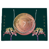 Copper Fresia zum 7. Hochzeitstag Große Geschenktüte (Vorderseite)