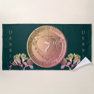Copper Fresia zum 7. Hochzeitstag Strandtuch