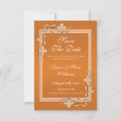 Copper Gem & Glitzer 7. Hochzeitstag Save The Date (Vorderseite)