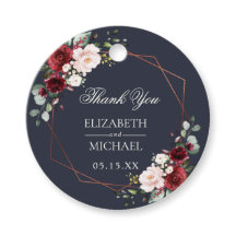 Copper Geometric Burgundy Blue Elegante Hochzeit