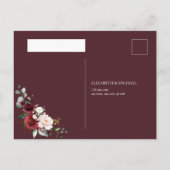 Copper Geometric Burgundy Blue No Menu UAWG Einladungspostkarte (Rückseite)