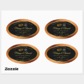 Copper Glitzer Black Product Labels Ladybug Logo Ovaler Aufkleber (Blatt)