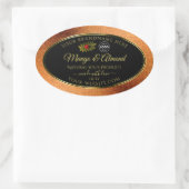 Copper Glitzer Black Product Labels Ladybug Logo Ovaler Aufkleber (Tasche)