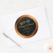 Copper Glitzer Black Product Labels Ladybug Logo Runder Aufkleber (Umschlag)