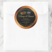 Copper Glitzer Black Product Labels Ladybug Logo Runder Aufkleber (Tasche)