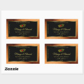 Copper Glitzer Black Product Labels mit Ladybug Rechteckiger Aufkleber (Blatt)