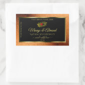 Copper Glitzer Black Product Labels mit Ladybug Rechteckiger Aufkleber (Tasche)
