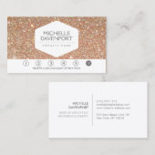 COPPER GLITZER Salon Loyalty Card Treuekarte (Vorne/Hinten)