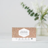 COPPER GLITZER Salon Loyalty Card Treuekarte (Stehend Vorderseite)