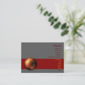 Copper Globe Business Card Visitenkarte (Stehend Vorderseite)