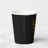 Copper Gold Phoenix steigt auf schwarz Pappbecher (Rechts)