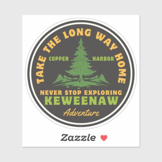 Copper Harbour Keweenaw Michigan Adventure Aufkleber (Blatt)