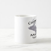 Copper Harbour Michigan Herz Karte Design Tasse (Mittel)