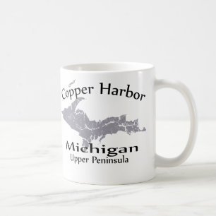 Copper Harbour Michigan Herzkarte Design Tasse