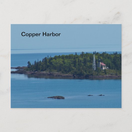 Copper Harbour Michigan Lighthouse Postkarte (Vorderseite)