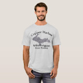 Copper Harbour Michigan Map Design T - Shirt (Vorne ganz)