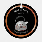 Copper Kitchen Food Made With Love Ornament Aus Metall (Vorderseite)