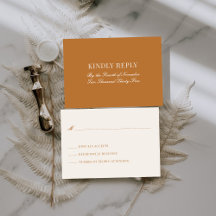 Copper Light Brown Old Money Wedding Mail In RSVP