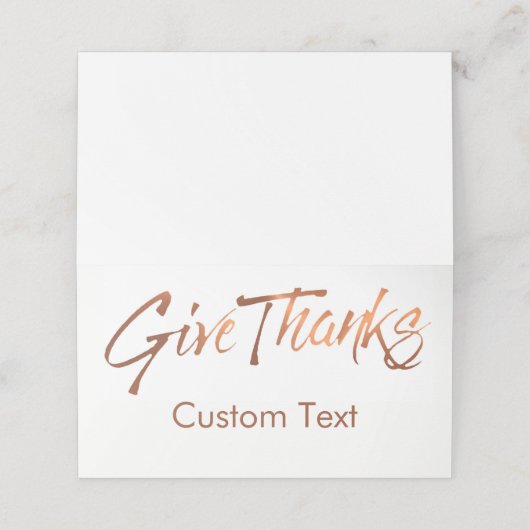 Copper-look-Give-Dankeschön-Erntedank-Skript Platzkarte (Außenseite Aufgefaltet)
