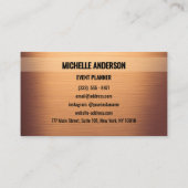 Copper Luxe Minimalistisch Business Card Visitenkarte (Rückseite)