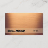 Copper Luxe Minimalistisch Business Card Visitenkarte (Vorderseite)