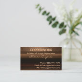 COPPER METALLIC Business Cards Visitenkarte (Stehend Vorderseite)