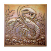 Copper Metallic Iridescent Lobster ID1223 Fliese (Vorderseite)