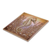 Copper Metallic Iridescent Seahorse ID1223 Fliese (Seite)
