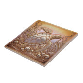 Copper Metallic Iridescent Turtle ID1223 Fliese (Seite)