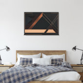 Copper Minimalist Geometry Leinwanddruck (Insitu (Schlafzimmer))