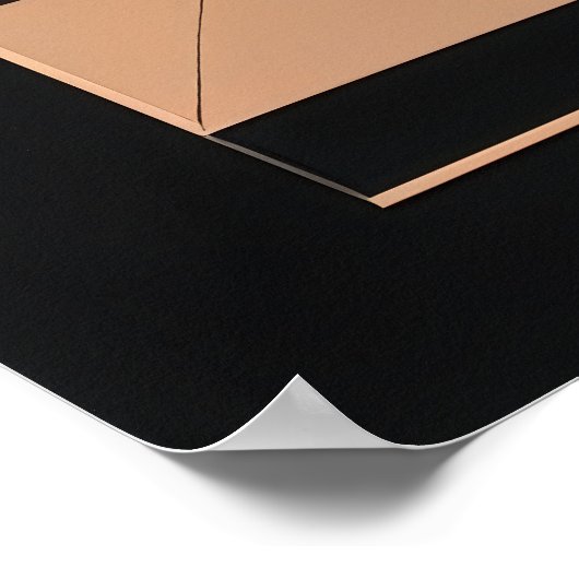 Copper Minimalist Geometry Poster (Ecke)