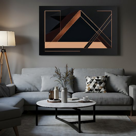 Copper Minimalist Geometry Poster
