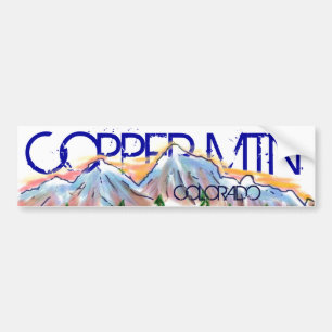 Copper Mountain Colorado artistic mountain sticker Autoaufkleber