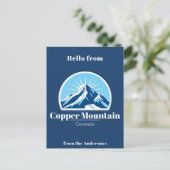 Copper Mountain Colorado Blue Postcard Postkarte (Stehend Vorderseite)