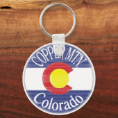 Copper Mountain Colorado Circle Flag Schlüsselanhä Schlüsselanhänger (Vorderseite)