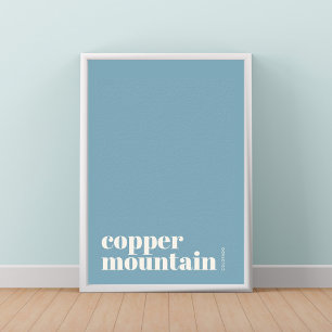 Copper Mountain Colorado modernes Stadtplakat Poster