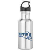 Copper Mountain Colorado Skier Edelstahlflasche (Vorderseite)