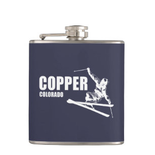 Copper Mountain Colorado Skier Flachmann