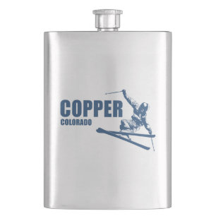 Copper Mountain Colorado Skier Flachmann