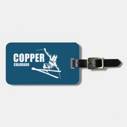 Copper Mountain Colorado Skier Gepäckanhänger (Vorderseite horizontal)