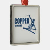 Copper Mountain Colorado Skier Ornament Aus Metall (Rechts)
